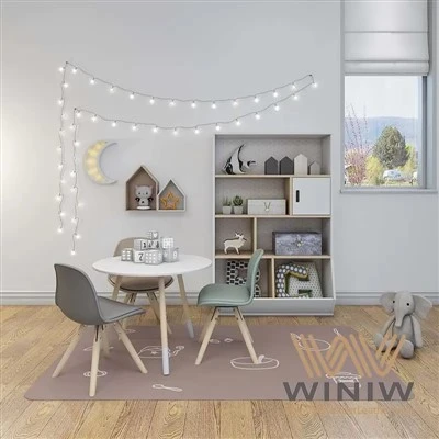 Brugerdefineret faux PVC syntetisk læderstofmikrofiber præget til tæppe